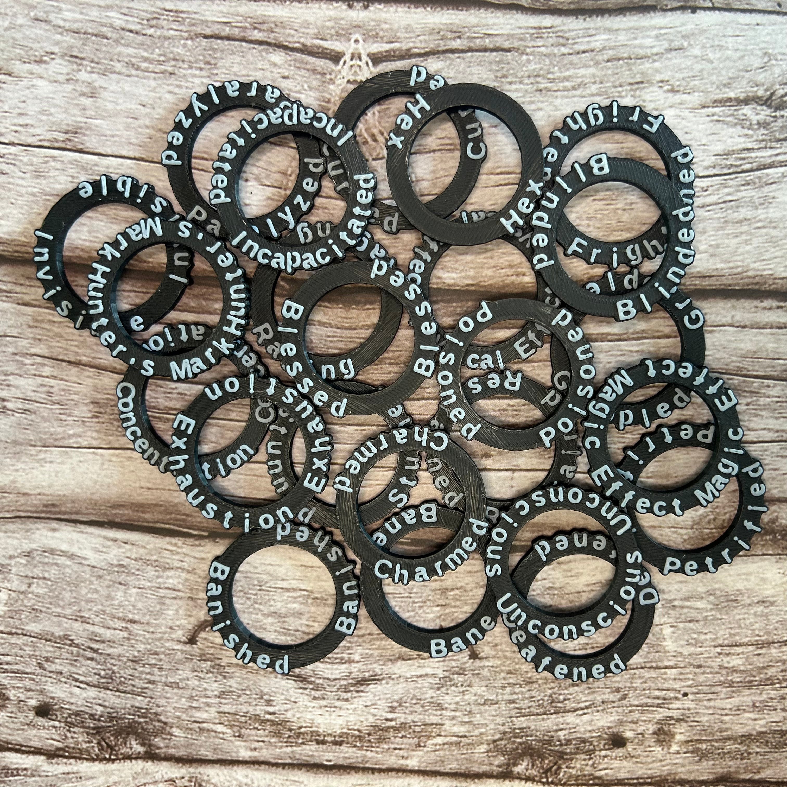 DnD Condition Rings - Zwart