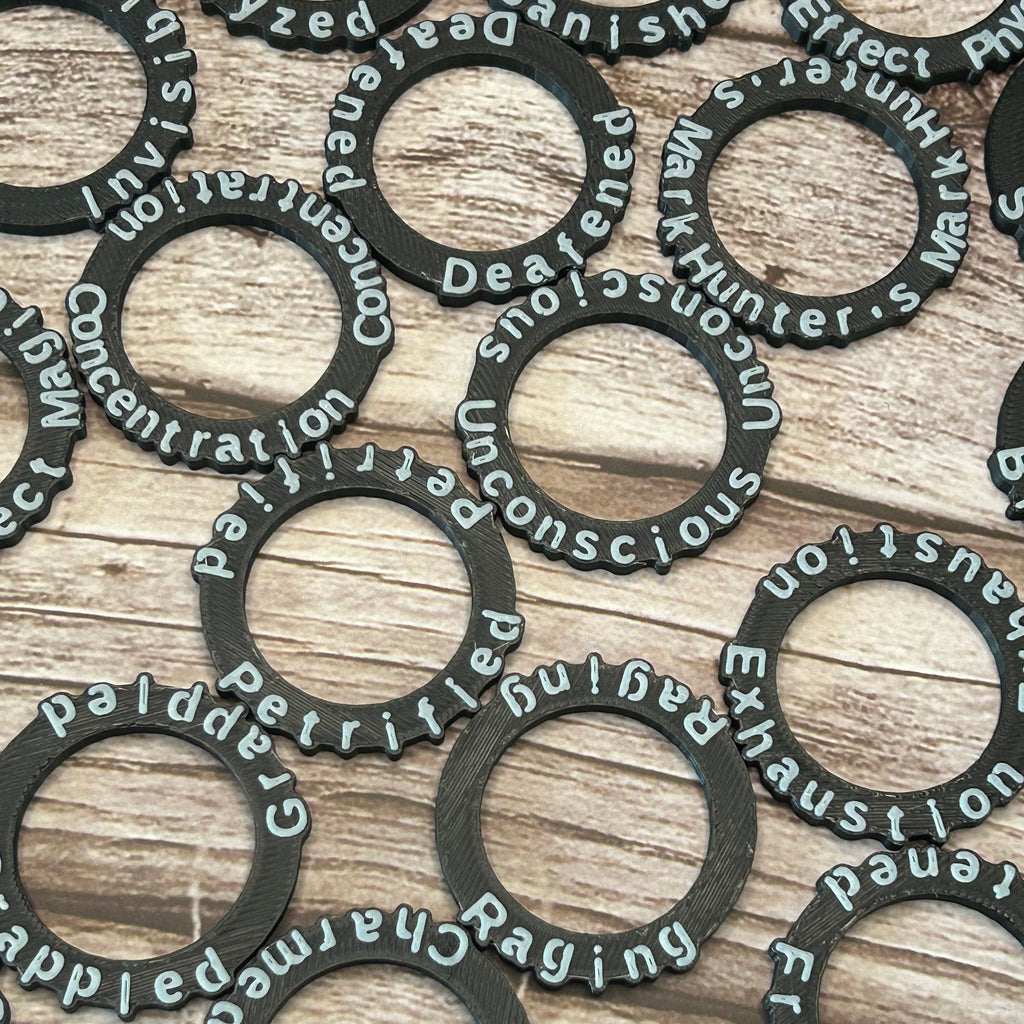 DnD Condition Rings - Zwart