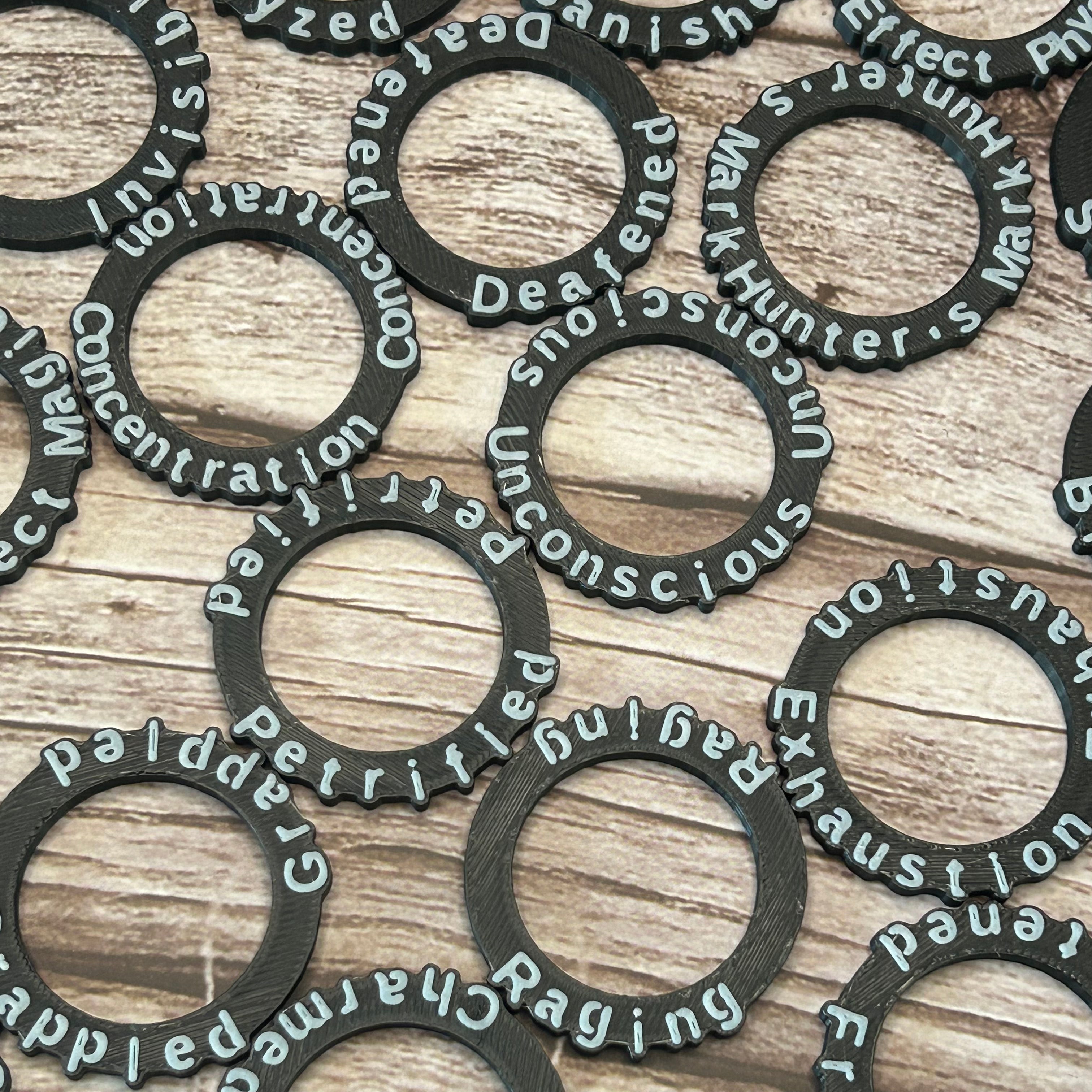 DnD Condition Rings - Zwart