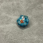 Koi Fish Dice - DND Dice Blauw Koi Glitter