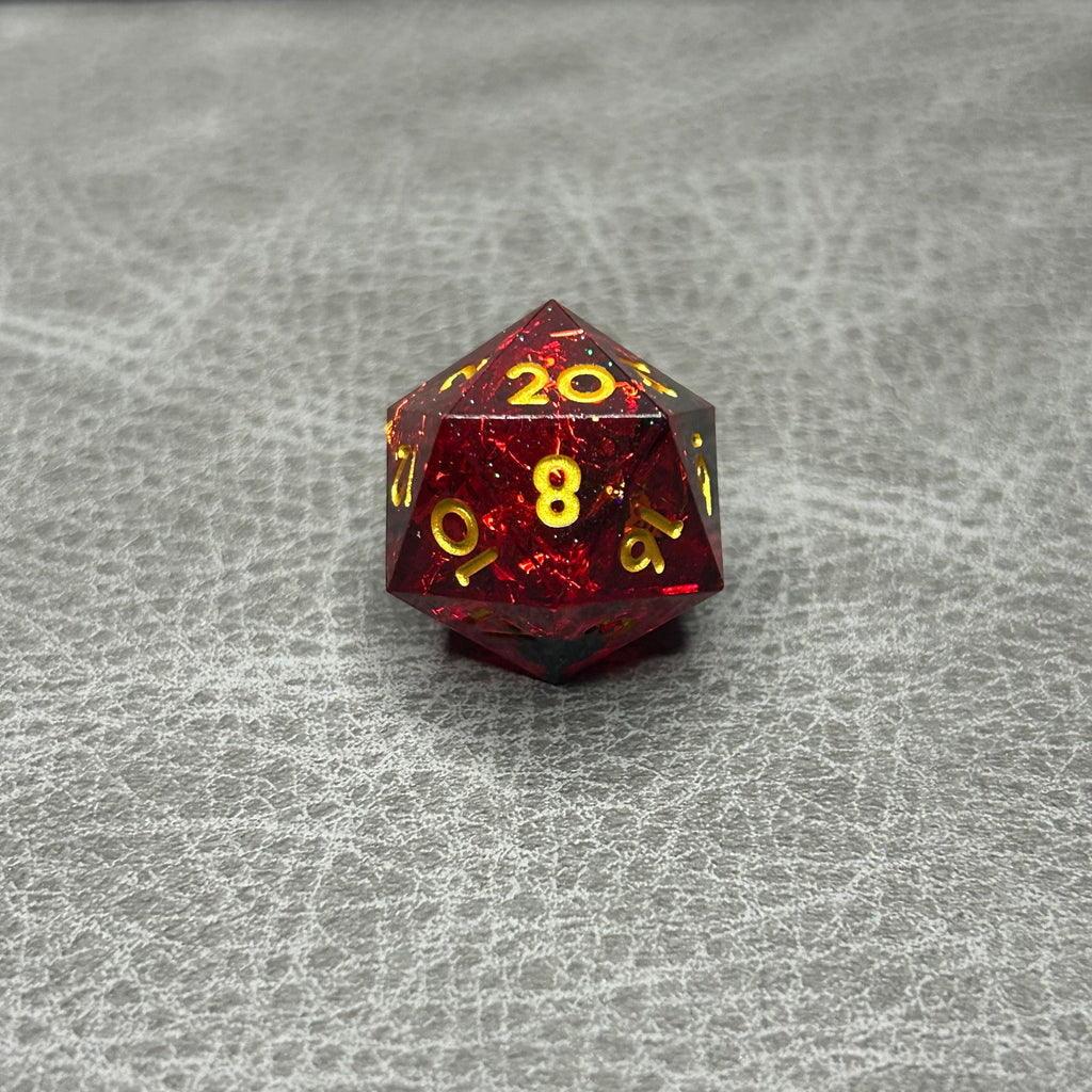 Ruby Dice - DND Dice Rood Goud