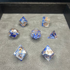 Ocean Depths Dice - DND Dice Blauw Goud