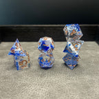 Ocean Depths Dice - DND Dice Blauw Goud