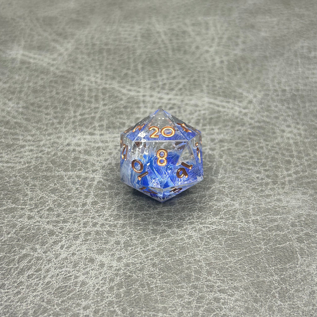 Ocean Depths Dice - DND Dice Blauw Goud