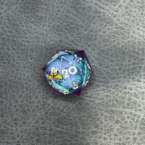 Butterfly Garden Dice - 7-delige DND Dobbelstenen met Vlinders