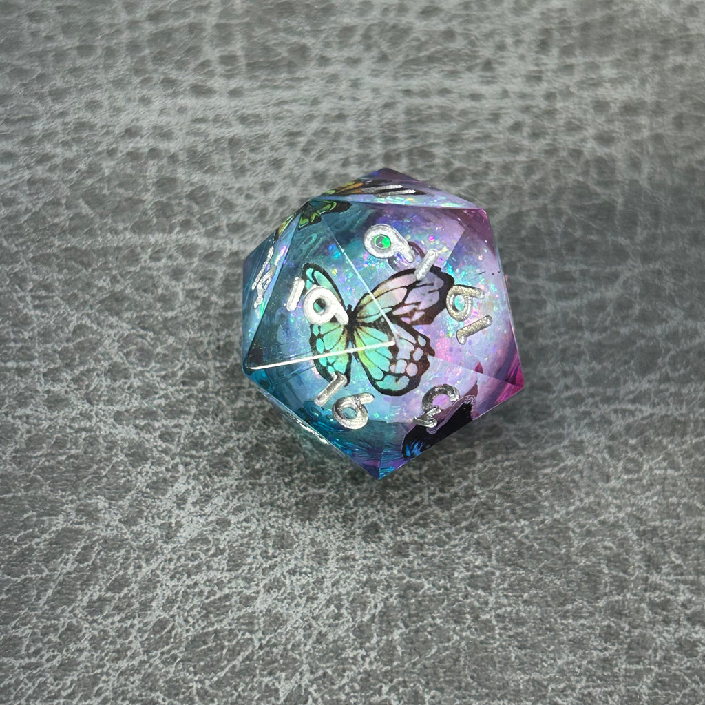 Butterfly Garden Dice - DND Dice met Vlinders