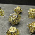 Golden Dragon Dice - DND Metalen Dice Goud Zilver