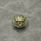 Golden Dragon Dice - DND Metalen Dice Goud Zilver