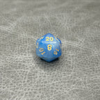 Sapphire Sky Dice - DND Dice Blauw Goud