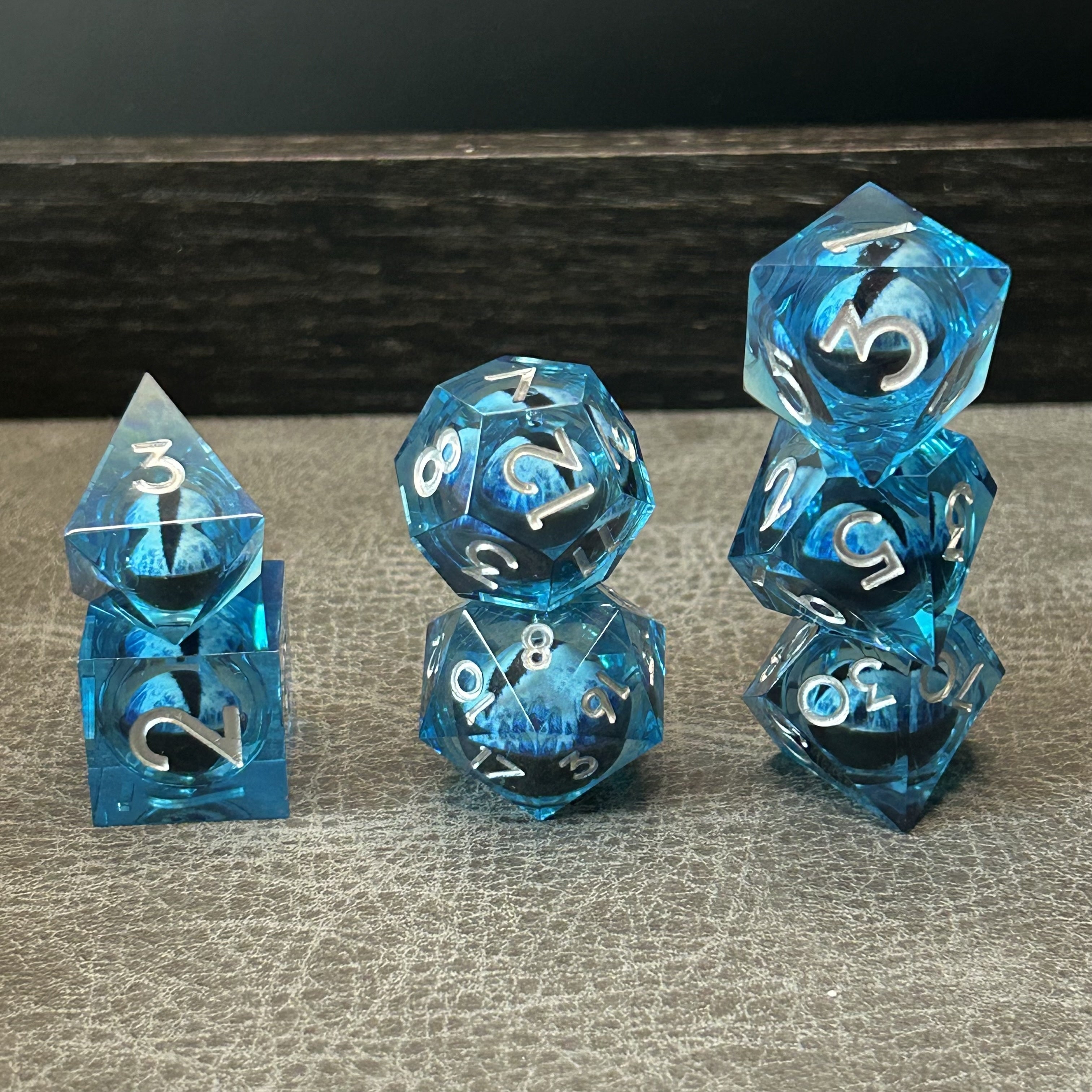 Dragon Eye Dice - 7-delige DND Dobbelstenen met Dragon Eye