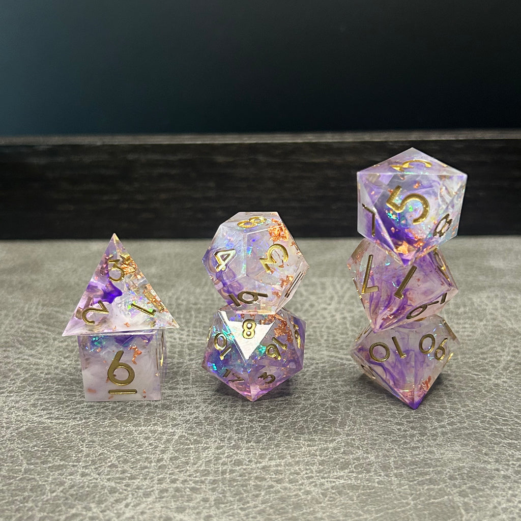 Mystic Purple Dice - DND Dice Paars Holografisch