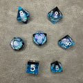 Cosmic Galaxy Dice - DND Dice Blauw Zwart Galaxy