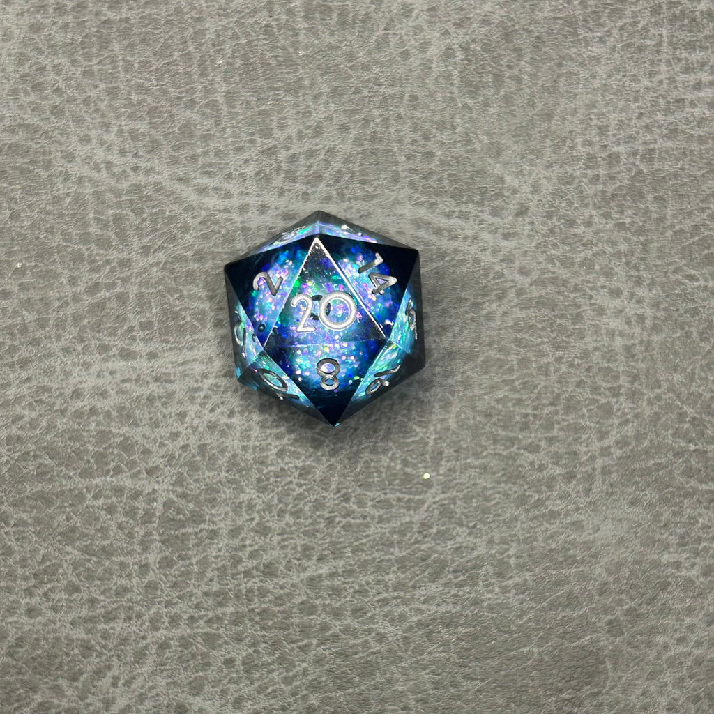 Cosmic Galaxy Dice - DND Dice Blauw Zwart Galaxy