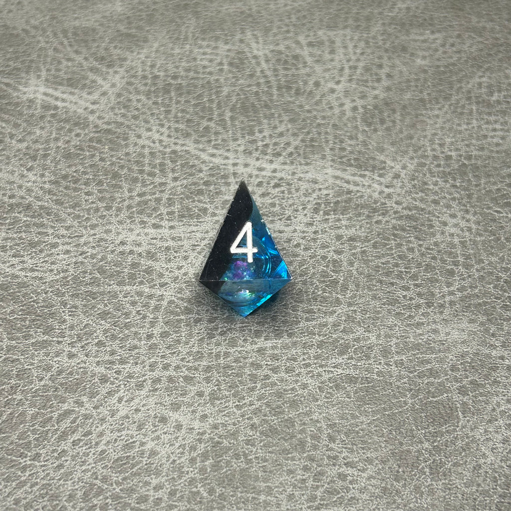Cosmic Galaxy Dice - DND Dice Blauw Zwart Galaxy