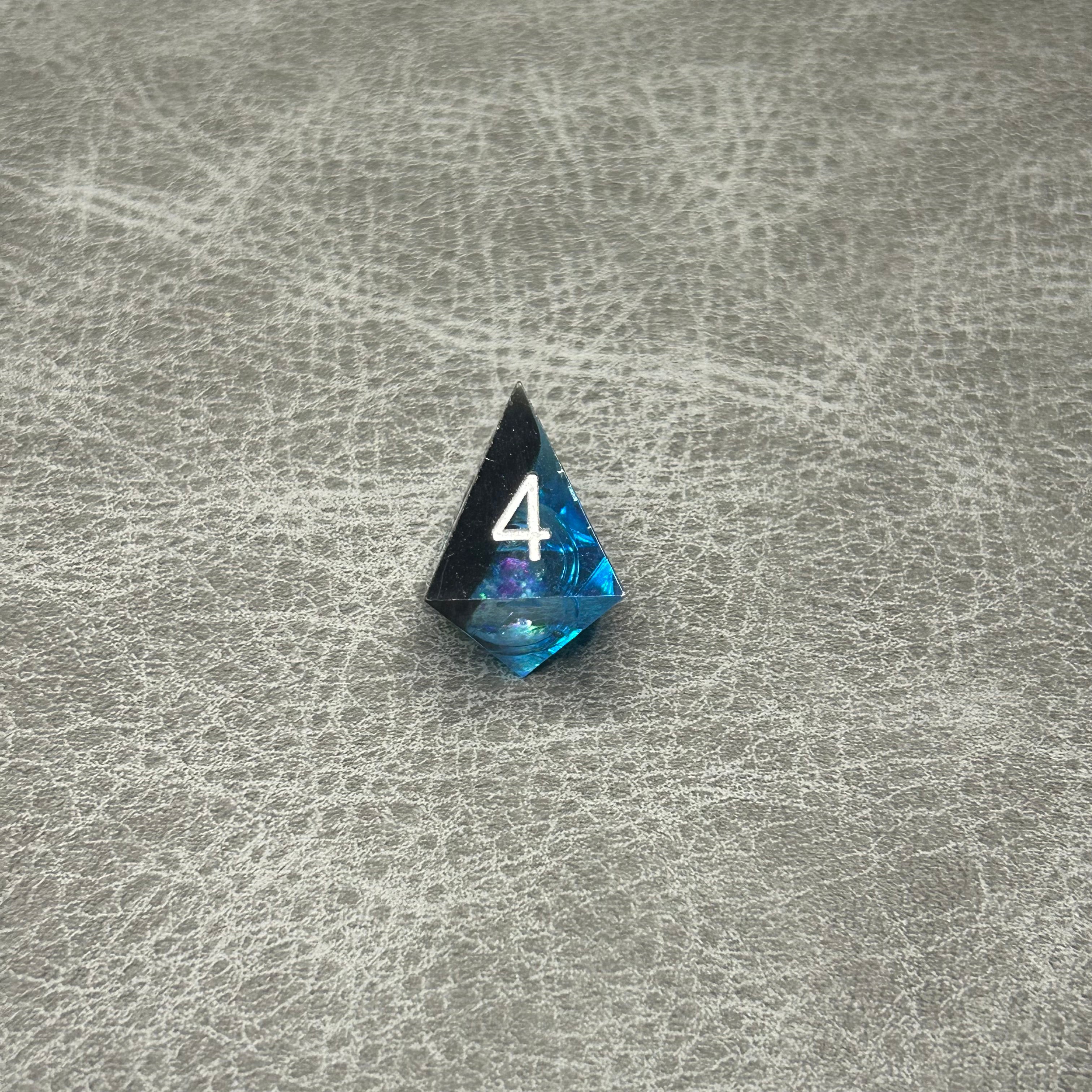 Cosmic Galaxy Dice - 7-delige DND Dobbelstenen Blauw Zwart Galaxy
