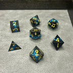 Shadow Spark Dice - DND Dice Zwart met Glitters