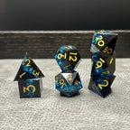 Shadow Spark Dice - DND Dice Zwart met Glitters