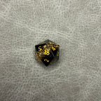 Shadow Spark Dice - DND Dice Zwart met Glitters