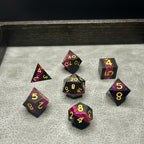 Shadow Spark Dice - DND Dice Zwart met Glitters