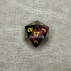 Shadow Spark Dice - DND Dice Zwart met Glitters