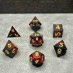 Shadow Spark Dice - DND Dice Zwart met Glitters