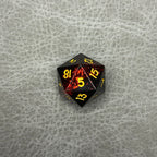Shadow Spark Dice - DND Dice Zwart met Glitters