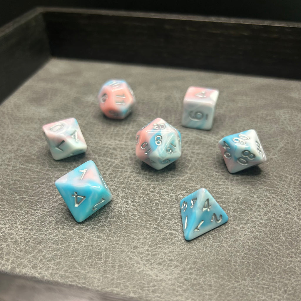 Pastel Dream Dice - DND Dice Blauw Roze