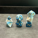 Ocean Marble Dice - DND Dice Blauw Wit