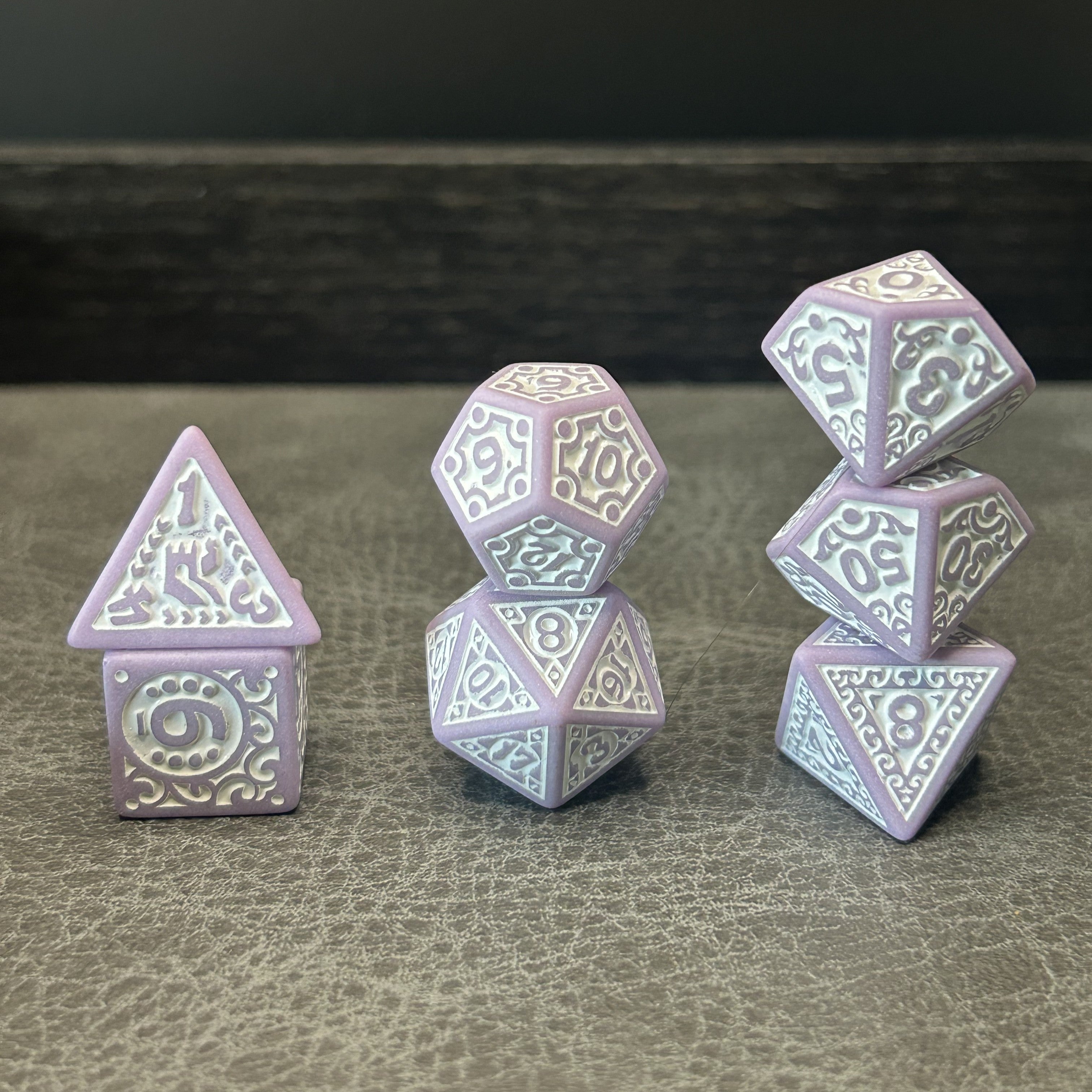 Mystic Charm Dice paars - opgestapelde set