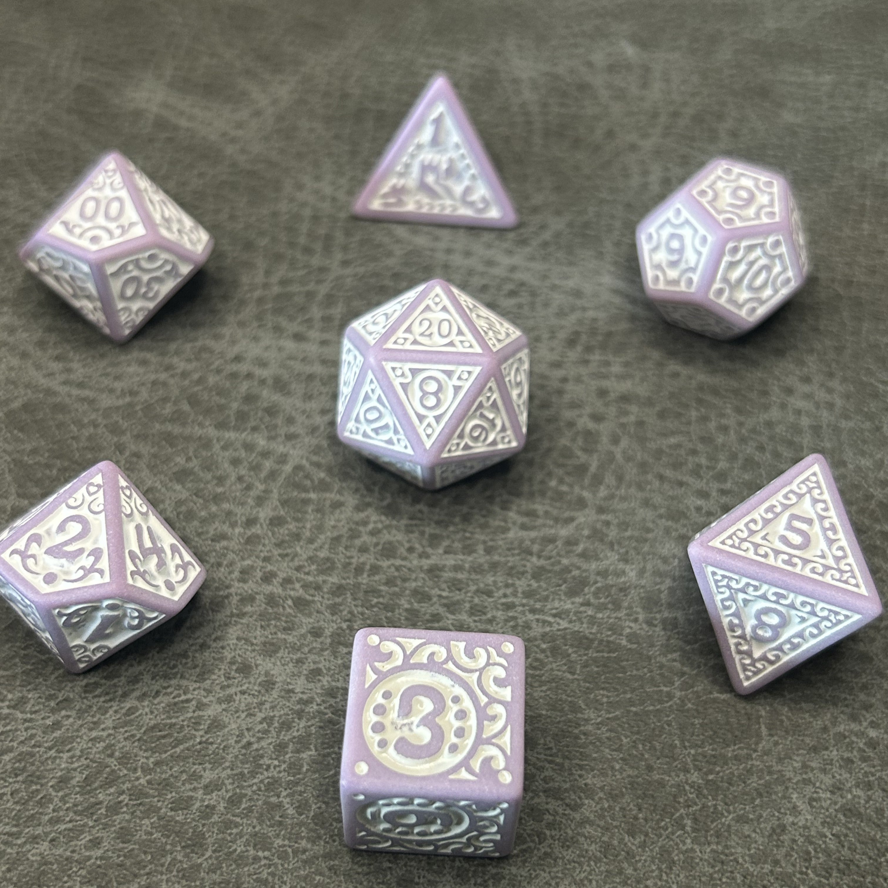 Mystic Charm Dice paars - complete 7-delige set