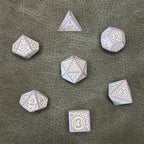 Mystic Charm Dice paars - bovenaanzicht set