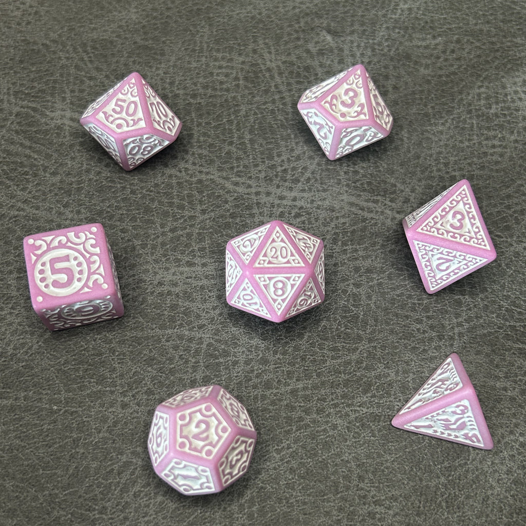 Mystic Charm Dice roze - opgestapelde set
