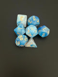 Ice Blue Glitter Dice Set
