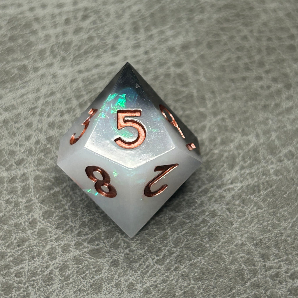Midnight Dice - DND Dice Zwart Wit
