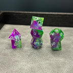Mystic Aurora Dice - DND Dice Paars Groen Holografisch