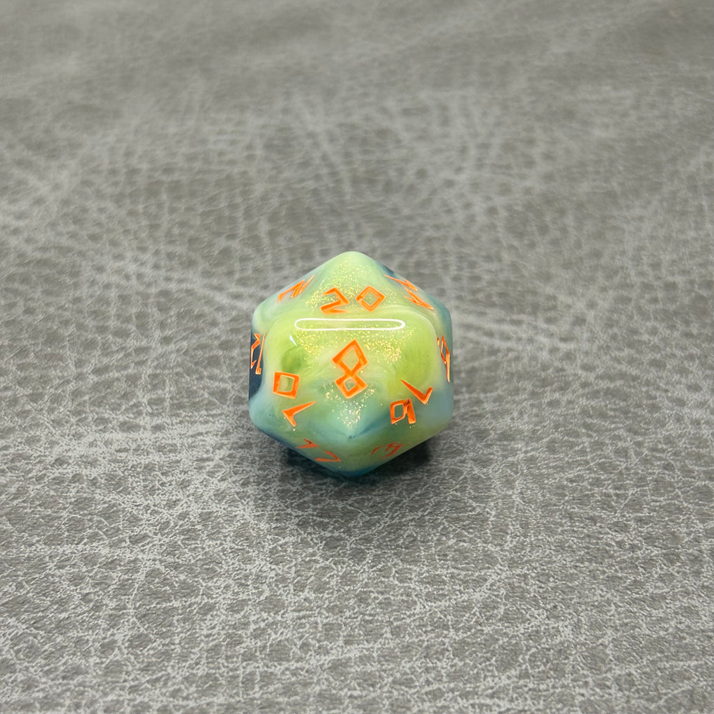 Ocean Breeze Dice - DND Dice Turquoise Glitter